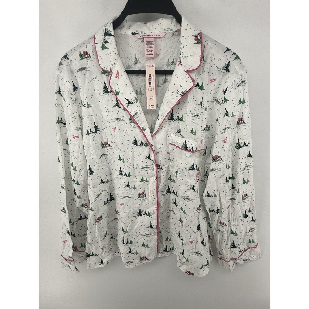 Victoria's Secret Flannel Pajama Sleepshirt  NWT Size XS